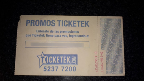 Entrada Soda Stereo - 2007 - Campo River - Me Veras Volver! (Usado)