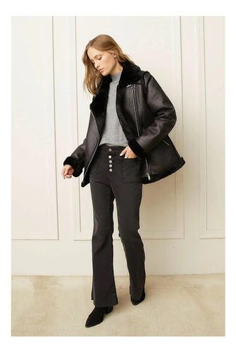 Campera Gamulan Falabella Basement Mujer