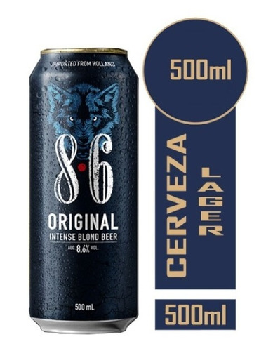 Cerveza 8.6 Original Azul 500ml - mL a $36