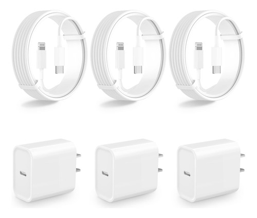 [apple Mfi Certified] iPhone Fast Charger, Lanwk 3pack 20w U