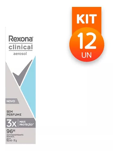 DESODORANTE REXONA CLINICAL SEM PERFUME AEROSSOL 150ML