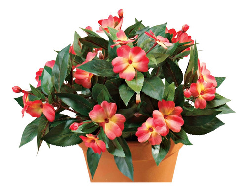 Arbusto Flor Artificial Para Decoracion Aire Libre Naranja