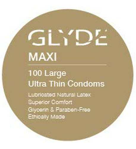 Premium Bulk Condoms Glyde Maxi Ultra Thin Large Condom - 10
