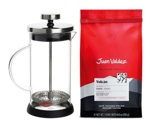 Café Juan Valdez + Hermosa Prensa Francesa 600 Ml