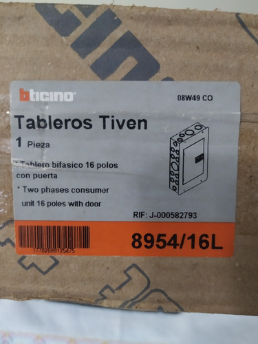 Tablero Electrico Residencial Ticino Meta Pintado 16 Polos