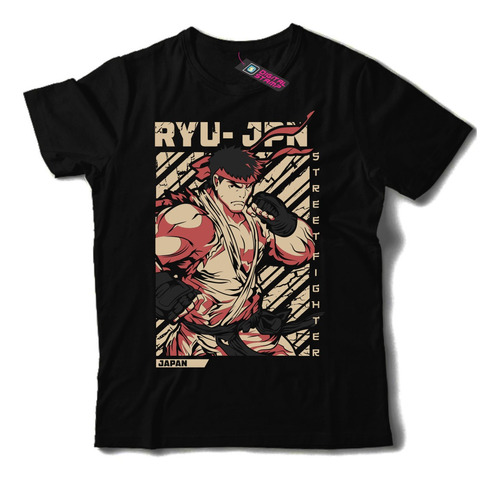 Remera Street Fighter Ryu Japan T124 Dtg Premium