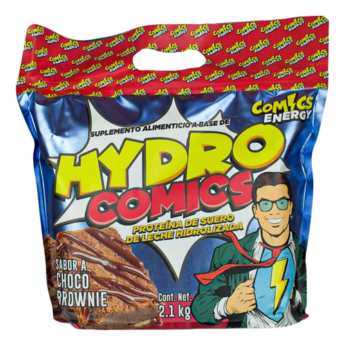 Comics Energy | Hydro Comics | Proteína Whey Hidrolizada Sabor Chocolate brownie