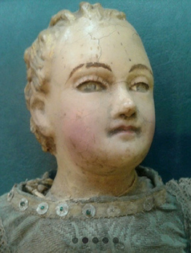 Talla Niño Jesus Madera Policromada 36 Cm Arte Religioso (Usado)