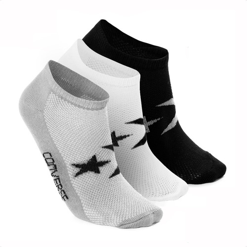 Imagen 1 de 6 de Medias Converse Micropanal Tripack Pack X 3 Pares Soquetes