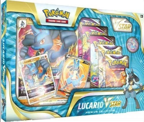 Pokemon Lucario Vstar Premium Collection Box - 6 Paquetes De