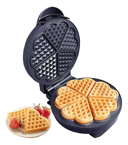 Waflera Eléctrica Para Waffles En Forma Corazones Acero Boma