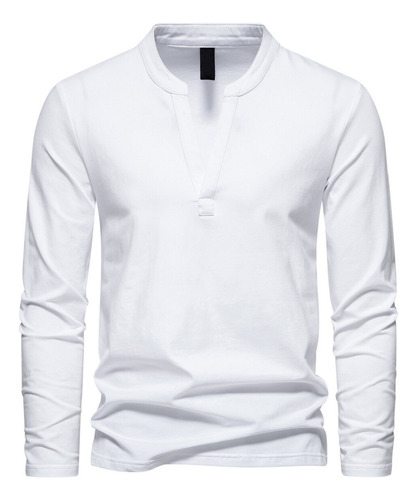 Playera De Manga Larga Básica Informal Para Hombre