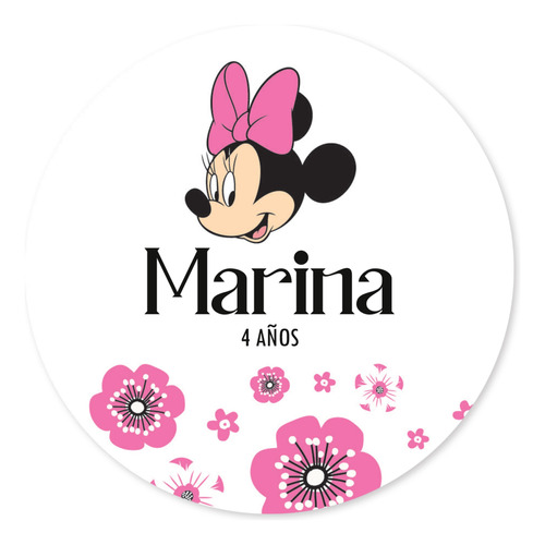 Kit Imprimible Minnie Flores Rosas Candy Bar