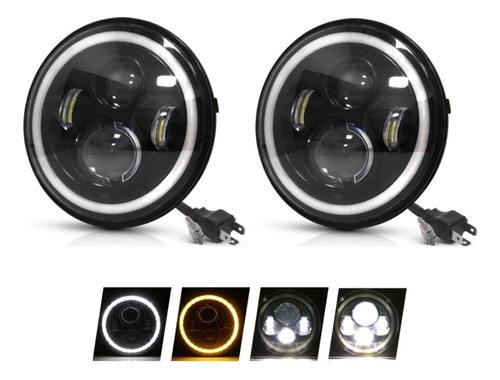 Luces Led Faro Ojo De Ángel Jeep Volkswagen Moto Alta Baja