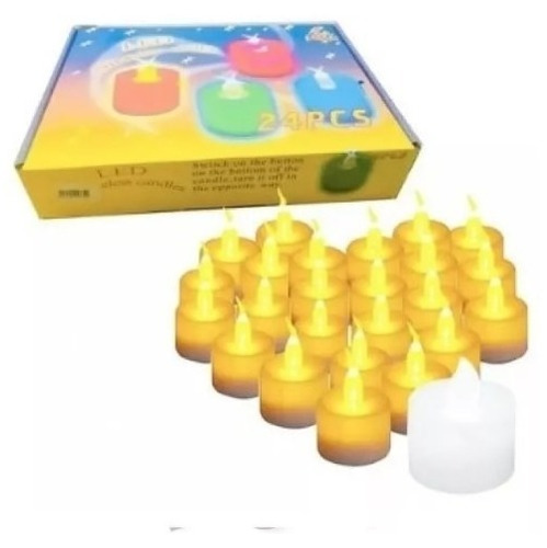 Velas Led A Pila Caja X 24 Unidades Incluye Pilas