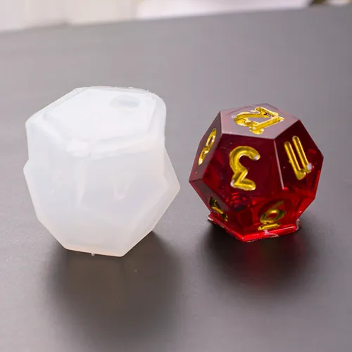 10 Unids/set Molde Epoxi Transparente Resina Uv Diy Dados Mo