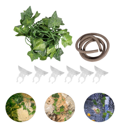 Nuevo Material De Plantas Artificiales Para Reptiles, 8