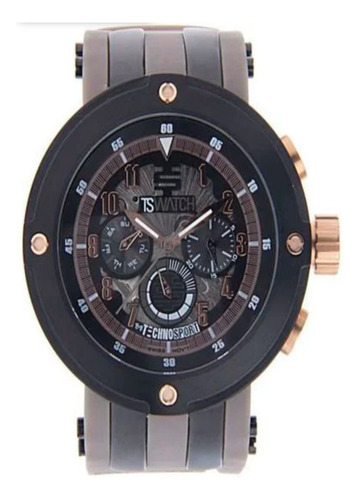  Reloj Technosport Caballero Gris Y Negro