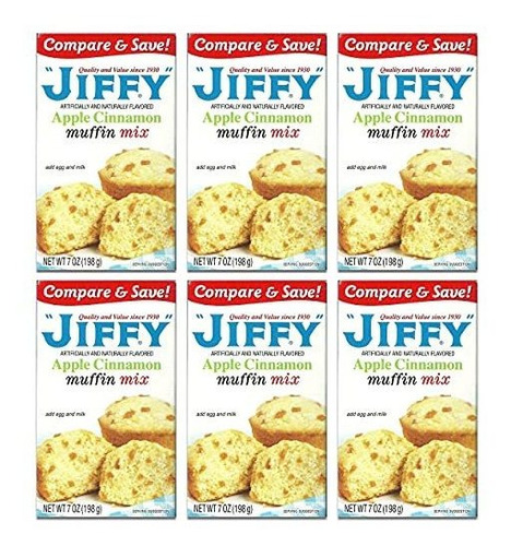 Mezcla Muffins Manzana Canela Jiffy 7oz (pack 6)