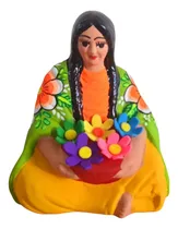 Comprar Muñeca Indigena Barro Artesanía Mexicana Pintada A Mano 2