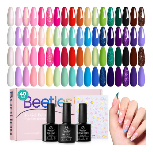 Beetles Gel Polish Juego De Unas De 36 Colores, Coleccion De