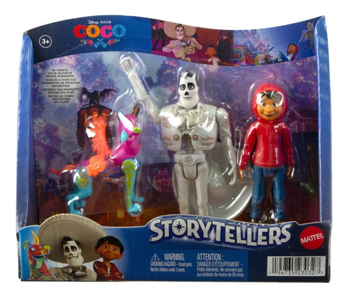 Bonecos Coco Disney Pixar 3 Figuras Storytellers Mattel Hmm0