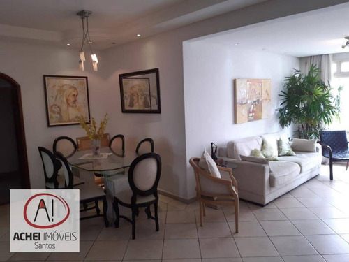 Imagem 4 de 30 de Apartamento Com 3 Dormitórios, 1 Suite, Depêndencia Completa, 1 Vaga, À Venda, 169 M² Por R$ 680.000 - Boqueirão - Santos/sp - Ap10386