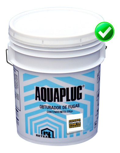 Aquaplug Obturador De Fugas Fraguado Instantáneo 25 Kg