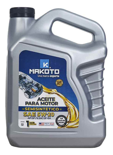 Aceite 5w20 Sp Semisintetico Galón 3.7l Makoto