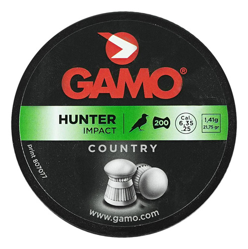 Chumbinho Pcp 6.35 Gamo Hunter Impact Country 200un. 21.75gr