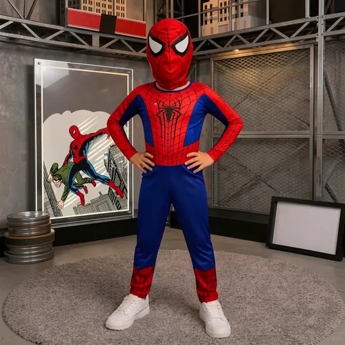 Roupa Fantasia Infantil Homem Aranha C/enchimento C\ Máscara (numeração vai de 1 aos 8 anos)