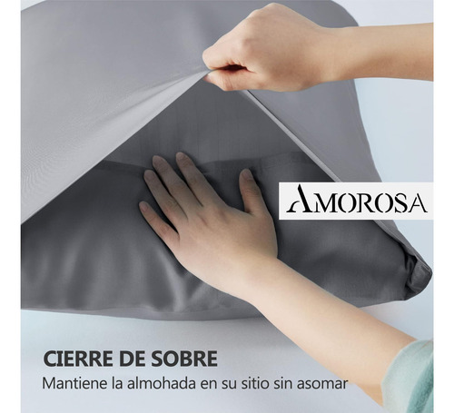 2pcs Funda De Almohadas Impermeable Protector - Estándar Color Gris