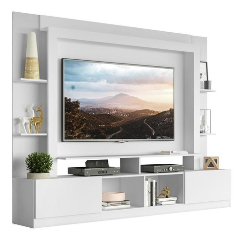 Home Theater Moscou P/tv Ate 65  C/suporte Universal Branco Multimóveis