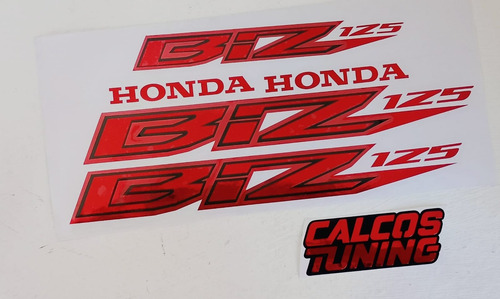 Calco Honda Biz 125 Rojo Cromado