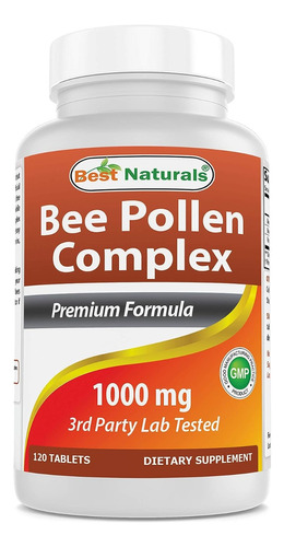 Bee Pollen Complex 1000mg Con 120 Tabletas Hecho En Usa