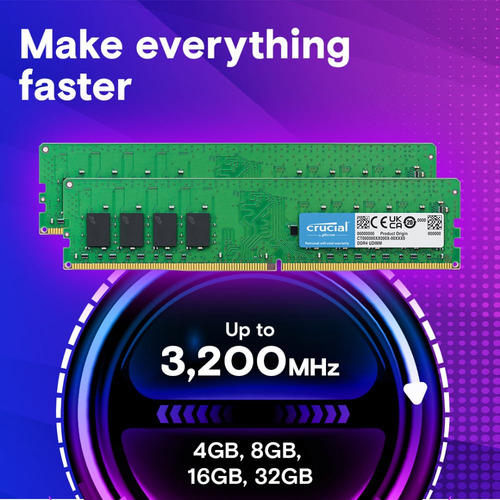 Desktop Ram Crucial Ct16g4dfra32a 16gb Ddr4 3200mhz Cl22