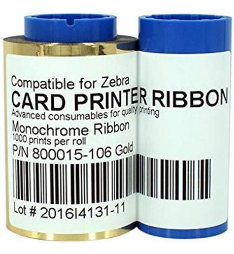 Cinta Adhesiva De Color Dorado 800015-106 Para Impresoras De