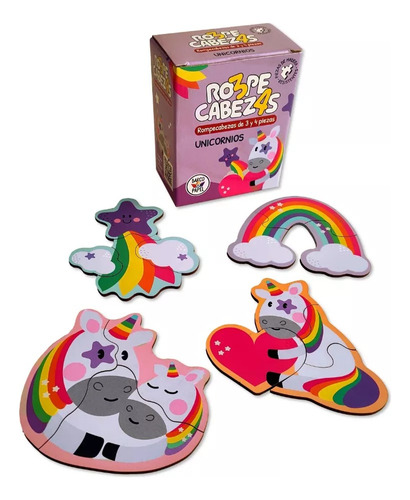 Rompecabezas Inicial Unicornios - Juego Didáctico Infantil 