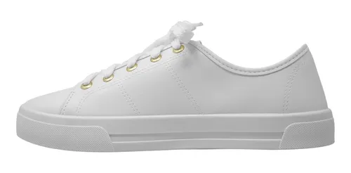 Tenis Blancos Casuales De Piso Zapatos Mujer Moleca 5667302
