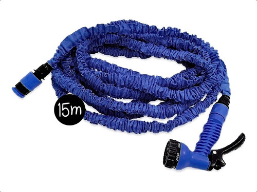 Manguera Reforzada Para Riego Extensible 15 Mts 50 Ft Regar Color Azul