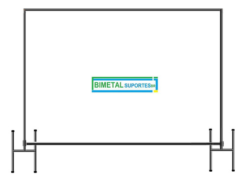 Estrutura Suporte Banner Painel Backdrop 3x2,50 Base Fechada