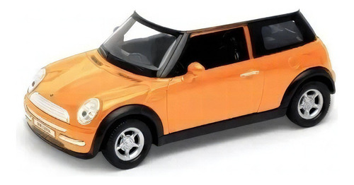 Autos Coleccionables Welly 1:36 Mini Cooper Color Naranja Claro