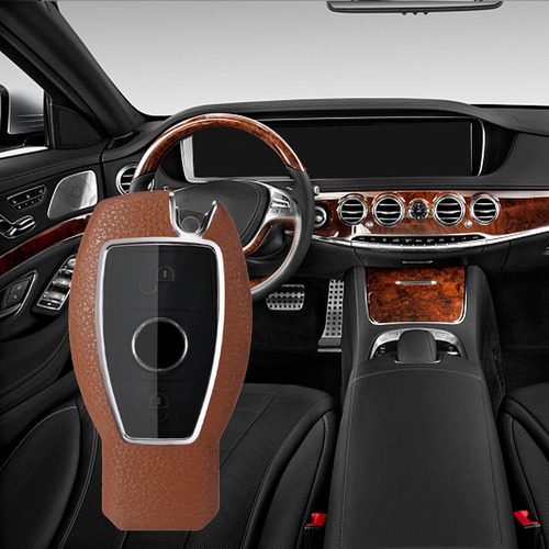 Car Key Fob Cover Case Shell Compatible Con Marrón