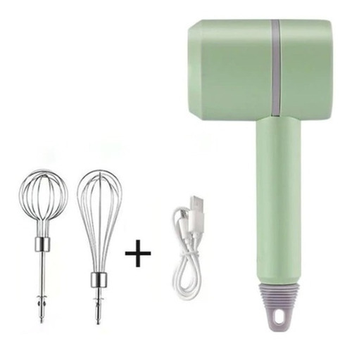 Mini Batedeira Elétrica Sem Fio Portátil Com Mixer - 2 Em 1 Cor Branco