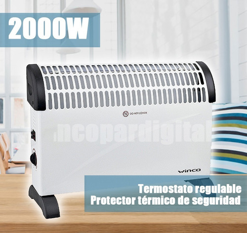 Termoconvector Estufa Calefactor 750/1250/2000w Winco W182 