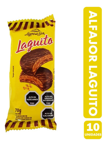 Alfajor Laguito, Lagos Del Sur - Para Colación (pack 10 Uni)