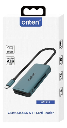 Lector Tarjetas Cfast 2.0 Dual - Usb C Otg Android Windows