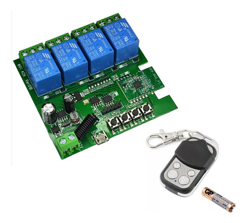 Sonoff 4 Canales Wifi 5v 12v 24v Ac/dc + Control Rf 433mhz