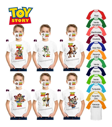 Franelas Personalizadas Pj Masks Minion Ricky Zoom Toy Story