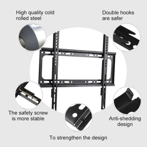 Soporte Fijo Base Tv 26 A 63 Pulgadas Led Pdp 50 Kg Negro